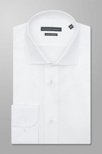 Oxford Company ανδρικό πουκάμισο μονόχρωμο Regural Fit - M111NRJ20.01 Λευκό 42